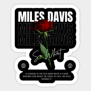 Miles Davis // Flower Sticker